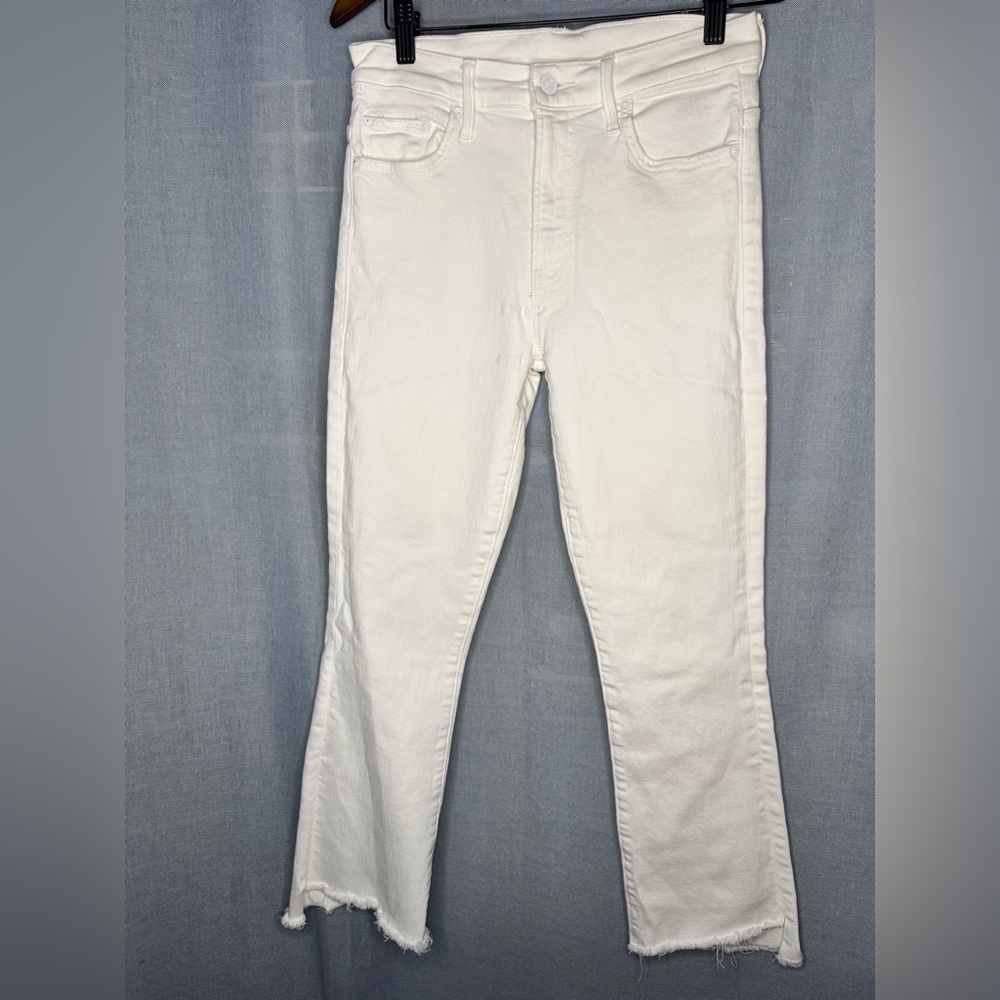 MOTHER Insider Crop Step Fray in Cream